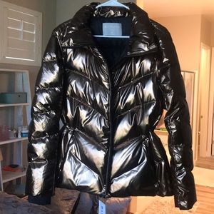 Athleta lofty metallic down jacket